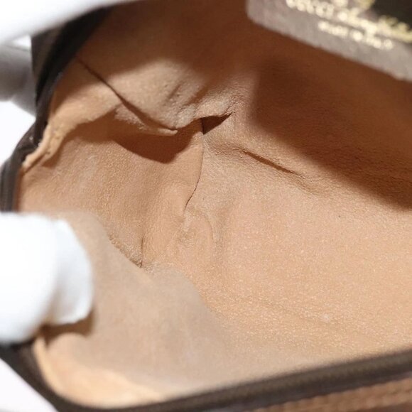 GUCCI GG Supreme Web Sherry Line Bag PVC Beige Gold 119 02 087 Auth 136367 - Picture 12 of 16